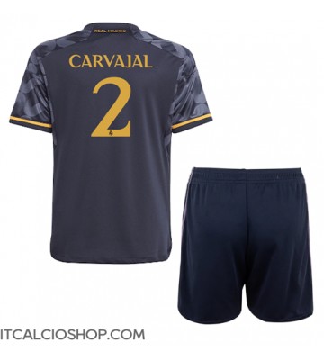Real Madrid Daniel Carvajal #2 Seconda Maglia Bambino 2023-24 Manica Corta (+ Pantaloni corti)